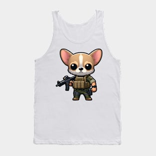 Tactical chihuahua Tank Top